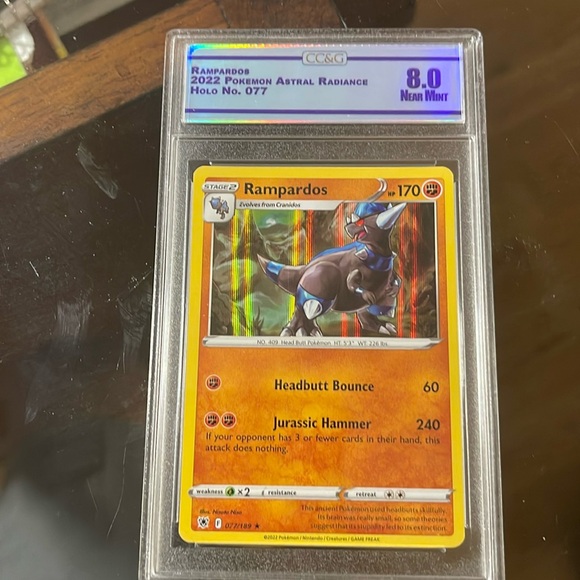 Pokemon 2022 Sword & Shield Astral Radiance 077 RAMPARDOS Holo - Picture 1 of 2